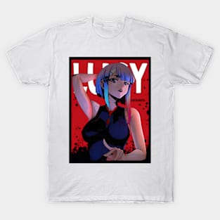 Lucyna Lucy Kushinada Cyberpunk Edgerunners Red Comic T-Shirt